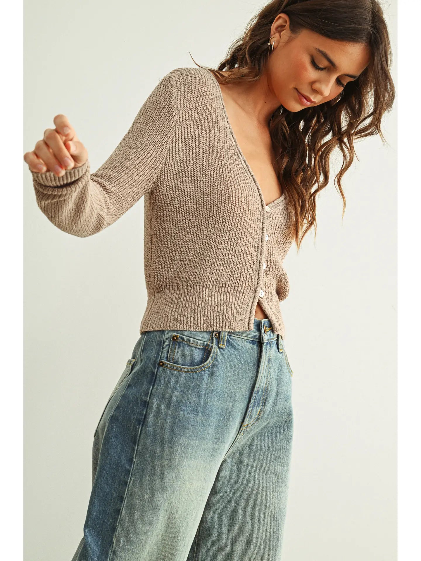 jenny knit mocha cardi