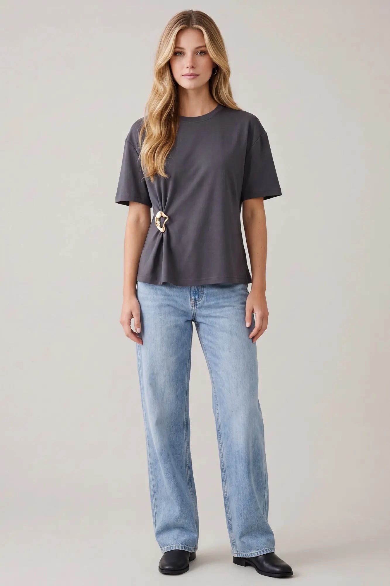 micky gray embellished tee