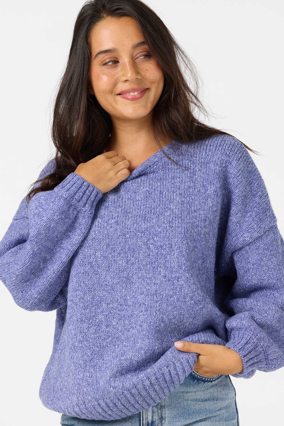 bayou royal heather sweater