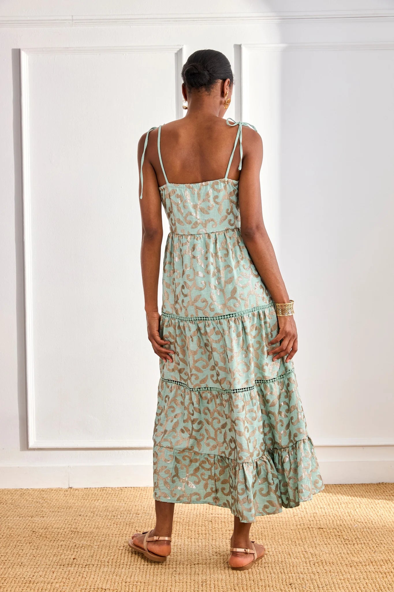 turquoise queen tiered dress