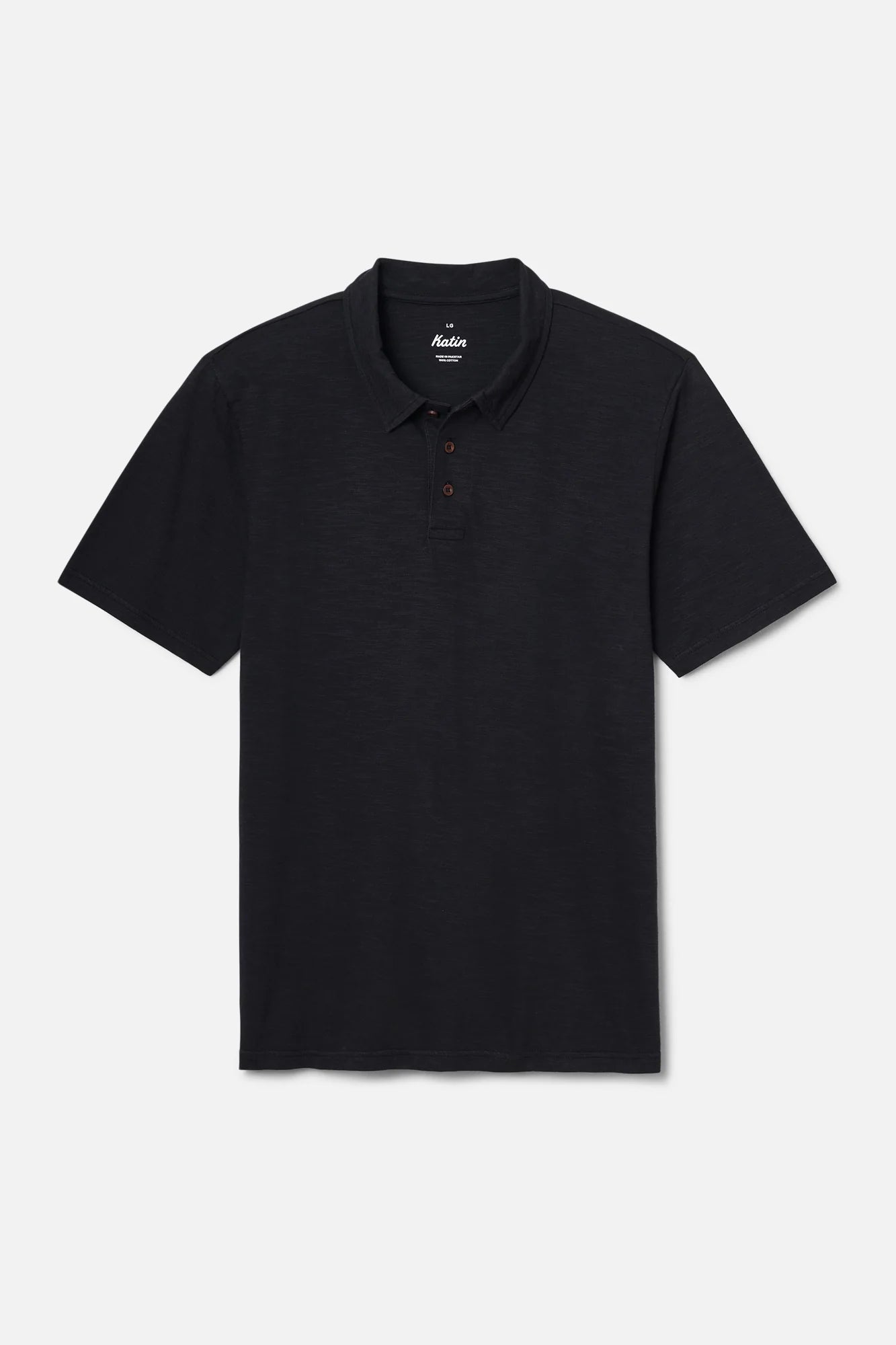Katin slub polo black