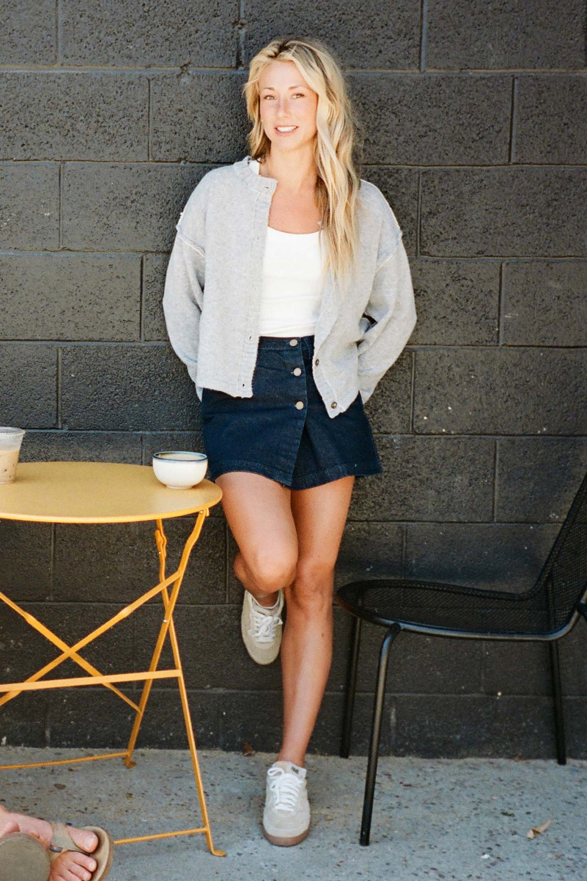 chance dark indigo skirt