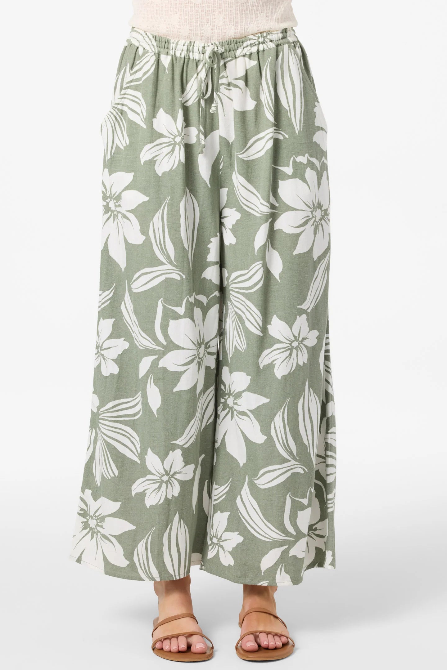 rosalie floral pant sea spray green