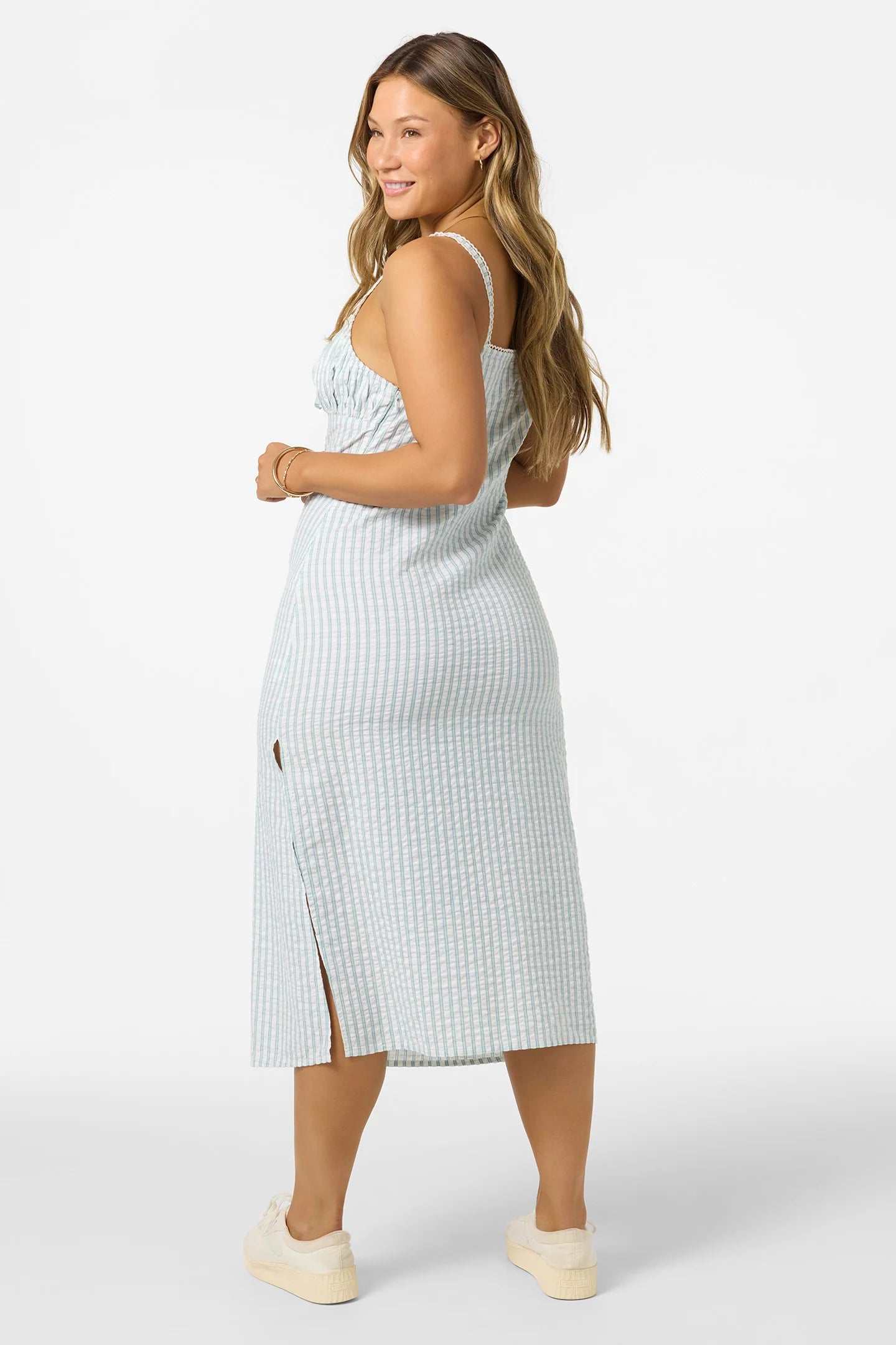 wiley plaid midi dress