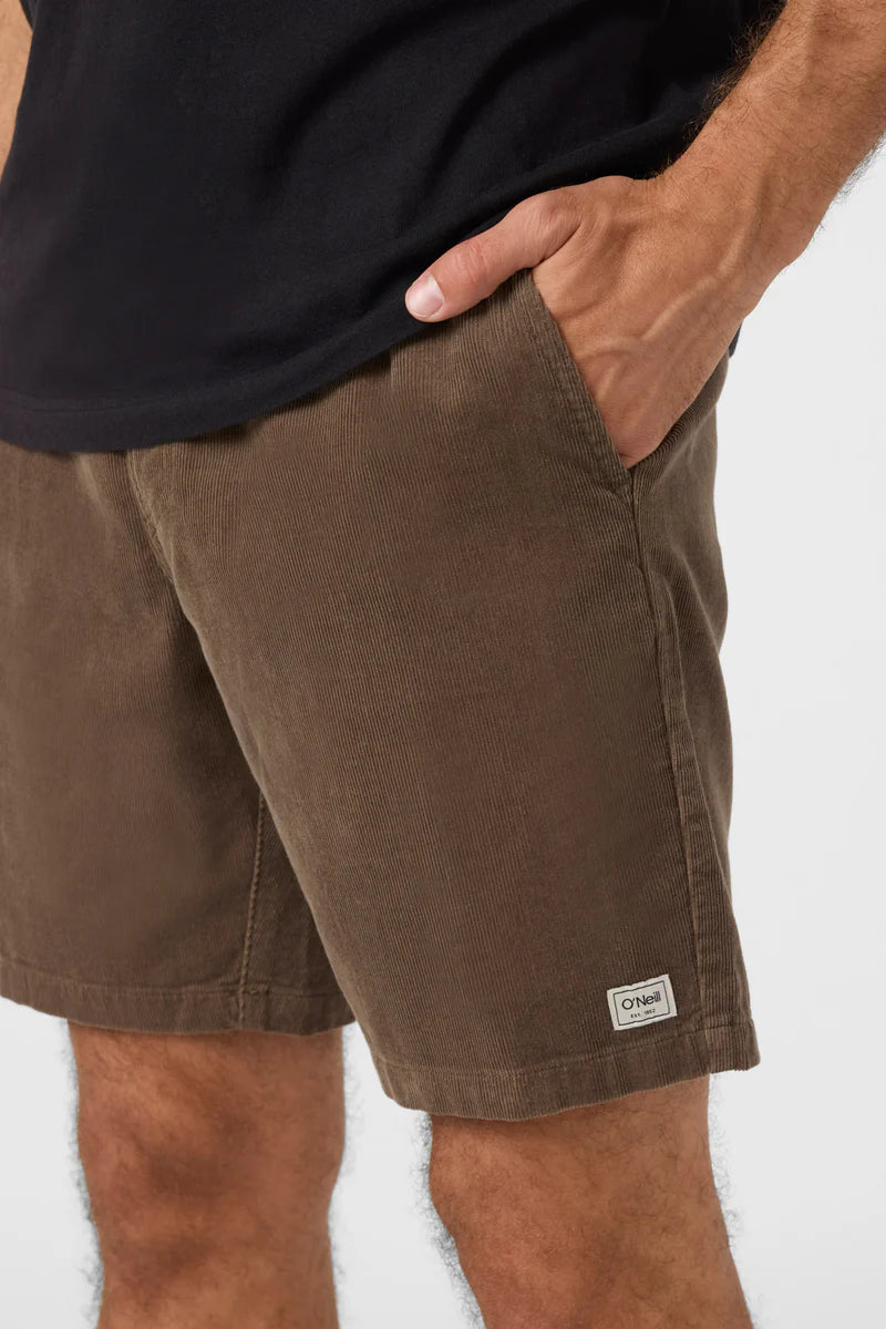 oneill og cord short chocolate