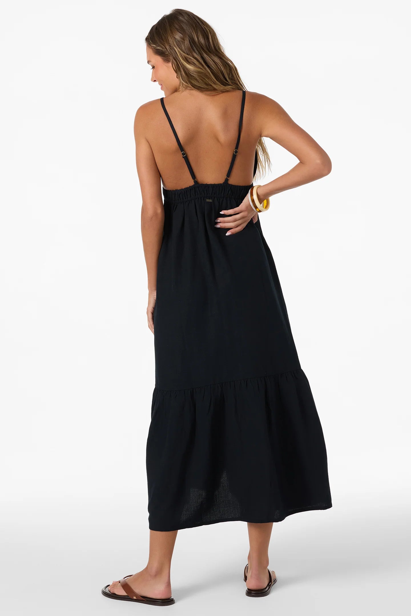 julez solid back mini dress