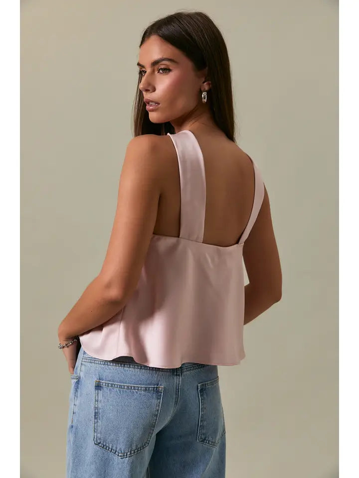 baby pink satin dreams blouse