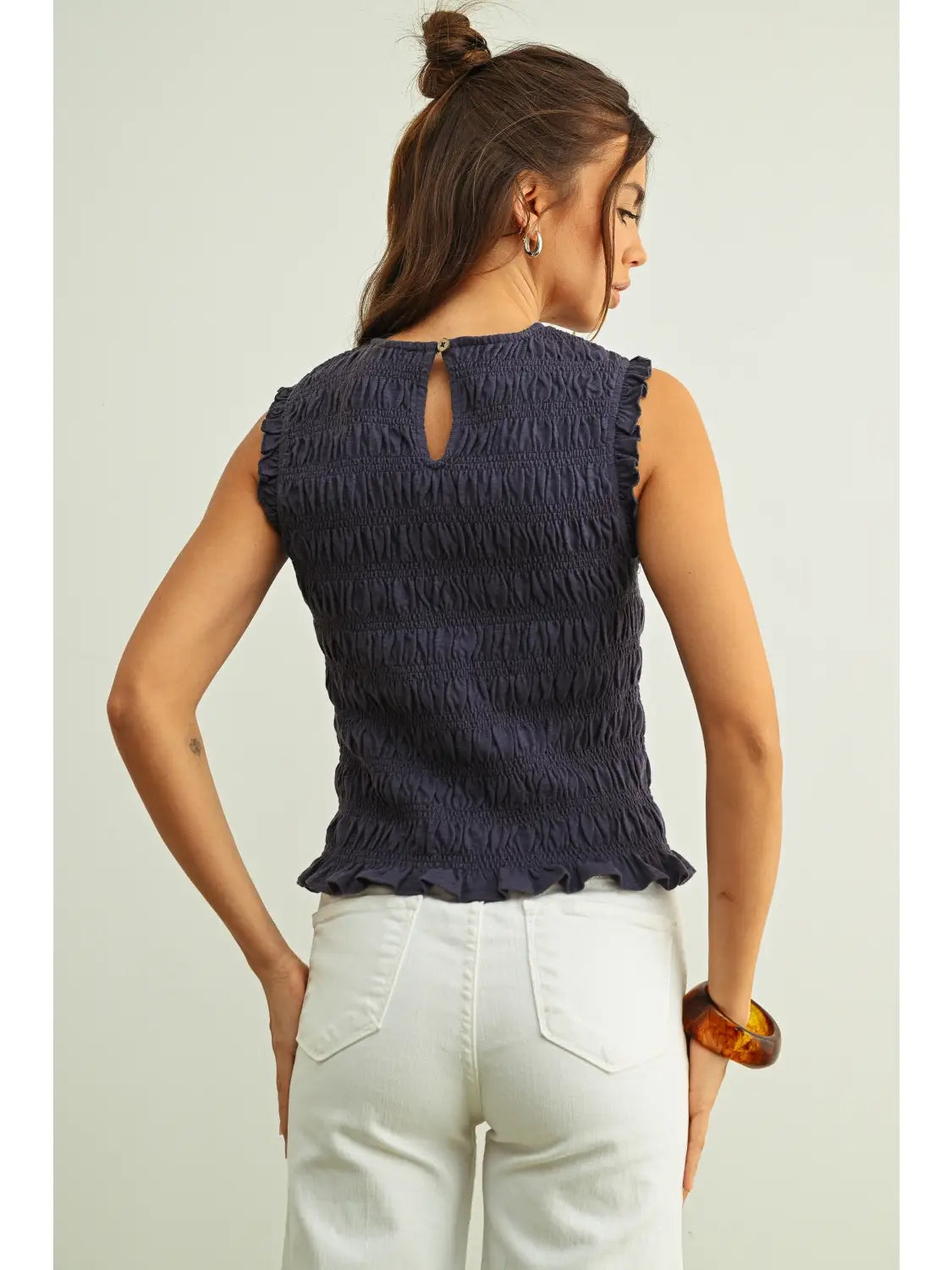 annie smocked tank