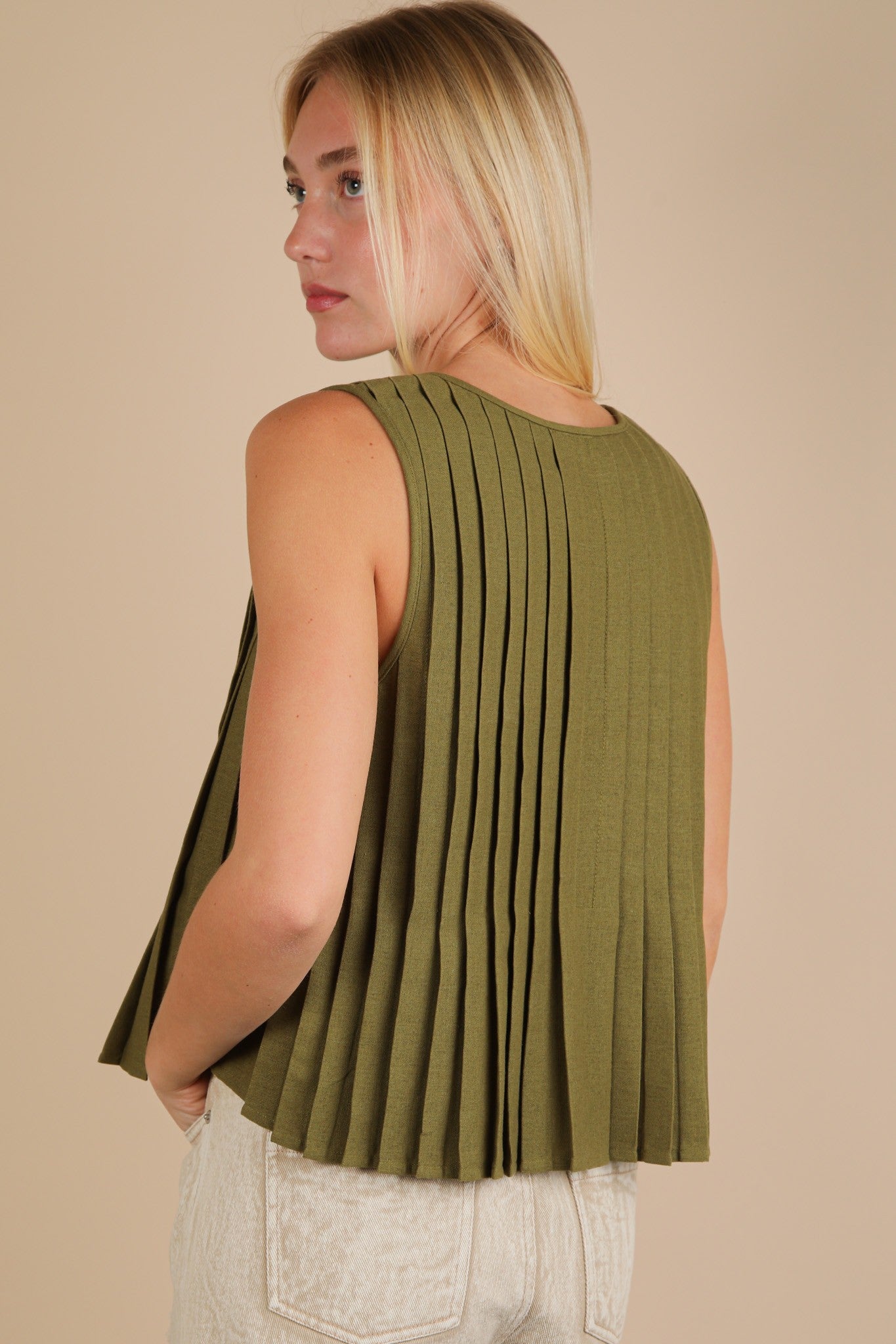 farmers market pleated blouse
