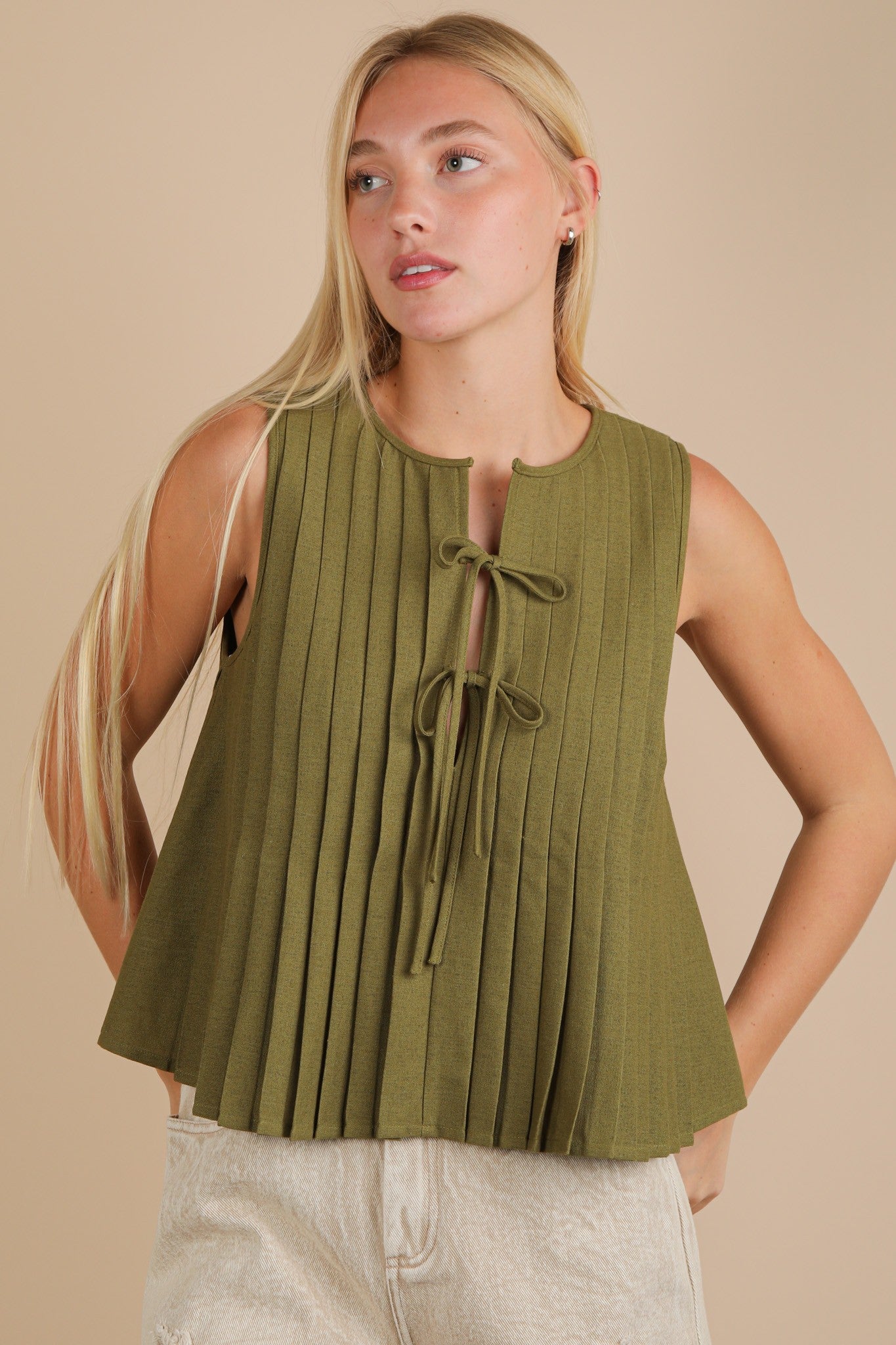farmers market pleated blouse