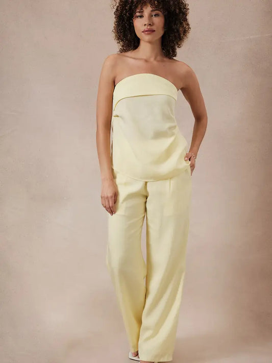 lemons to lemonade strapless blouse
