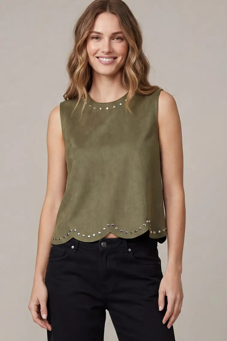 dally suede tank