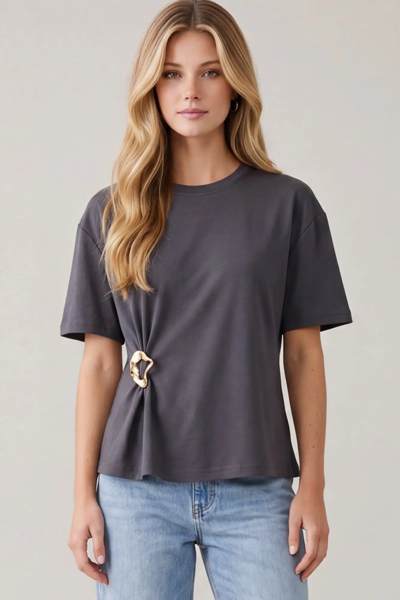 micky gray embellished tee