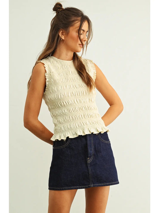 annie smocked tank