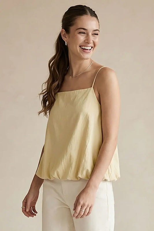 billowy bubble hem cami top