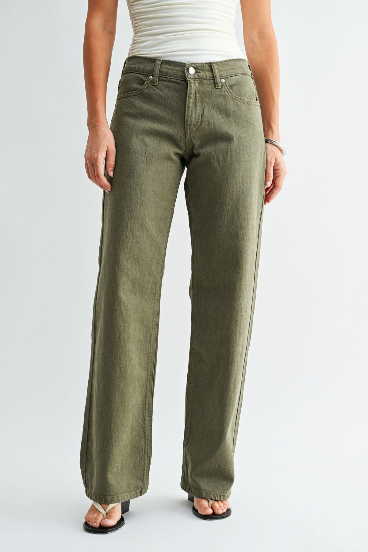 hunter green lowrise relaxed