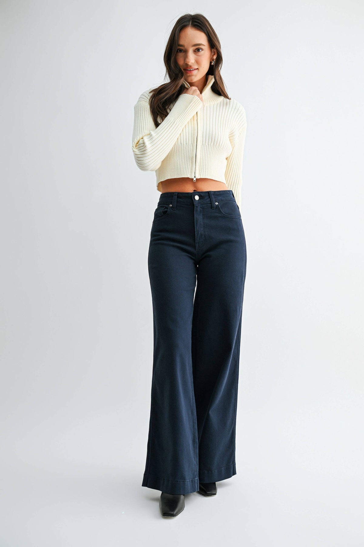 navy full lenght wide leg