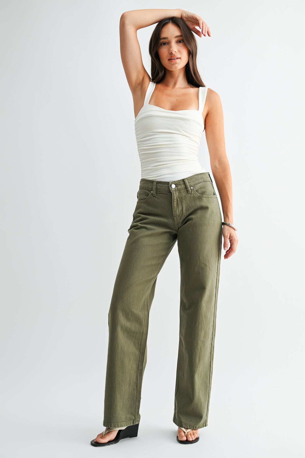 hunter green lowrise relaxed