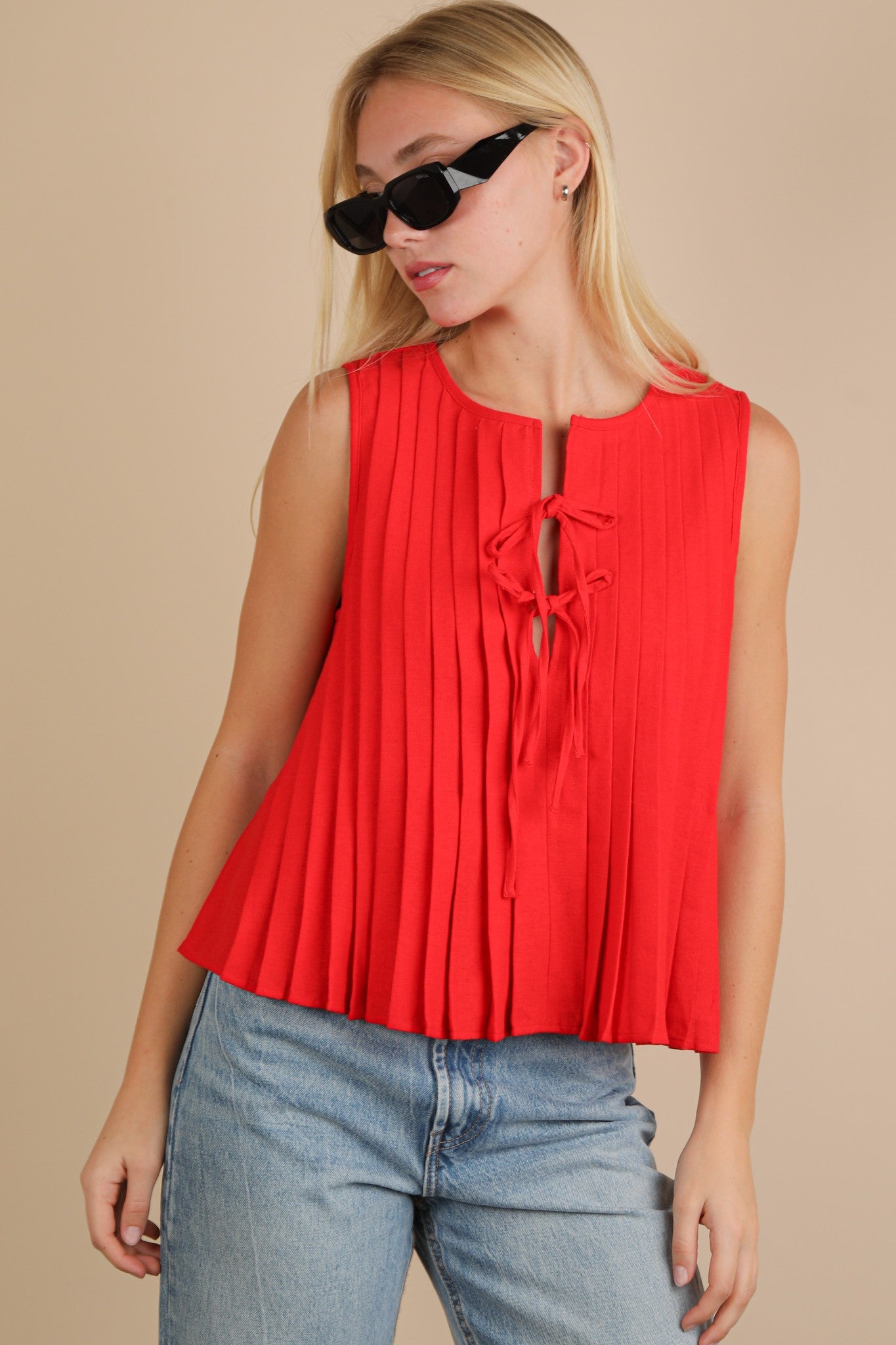 farmers market pleated blouse