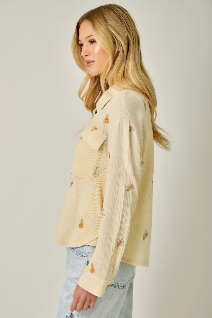 lily floral embroidered jacket