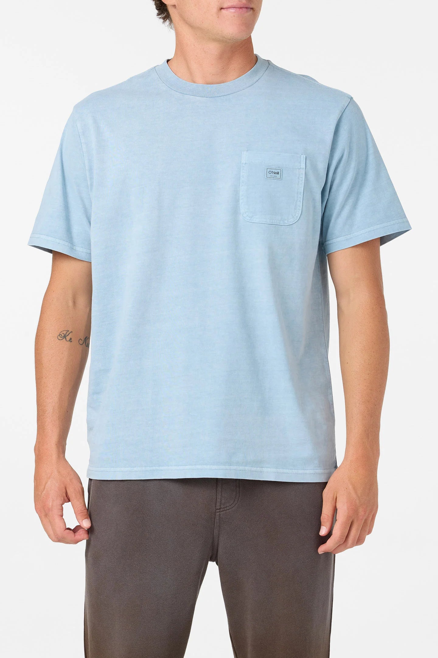 short sleeve pocket tee blue