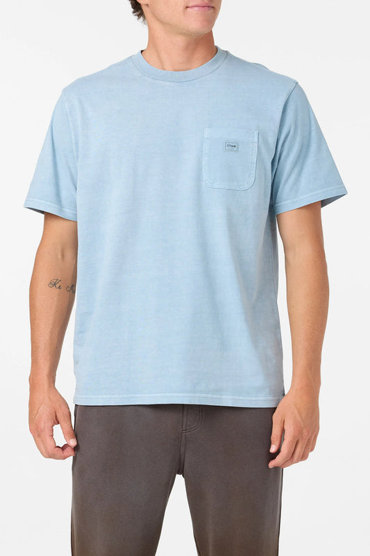 short sleeve pocket tee blue