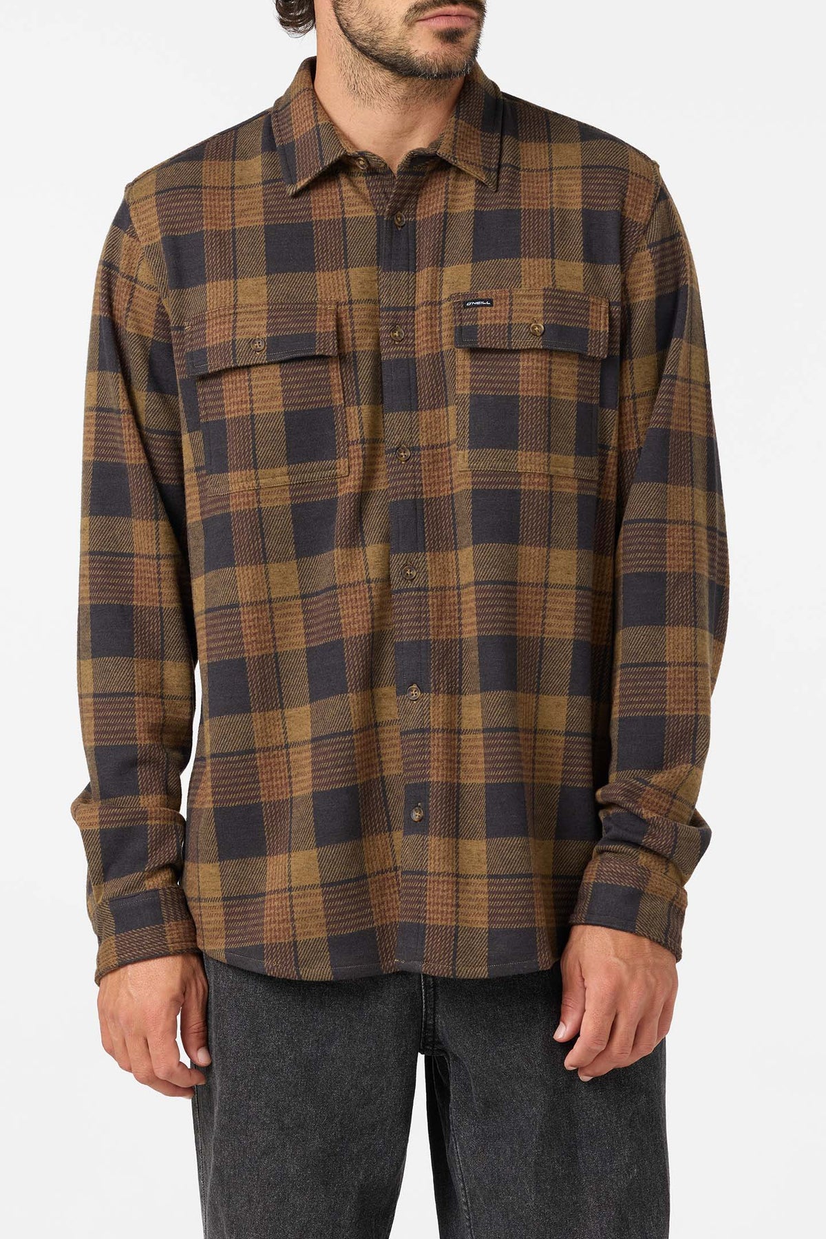 sutton flannel dark khaki