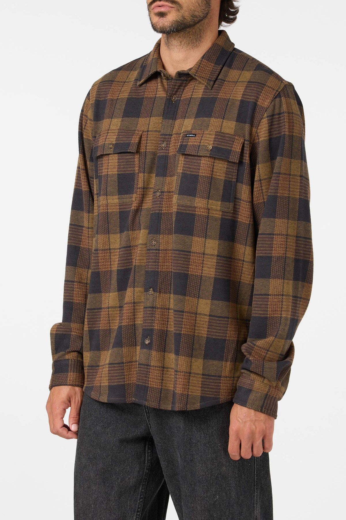 sutton flannel dark khaki