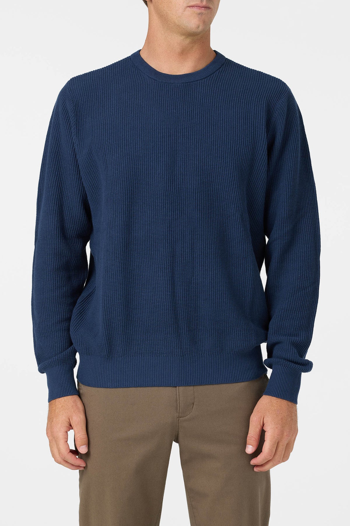 roscoe waffle sweater navy