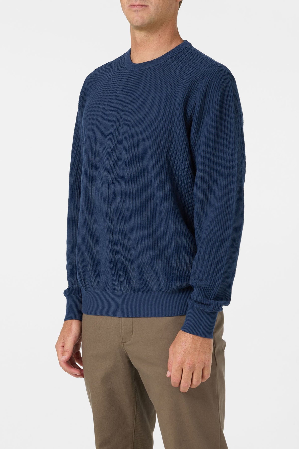 roscoe waffle sweater navy
