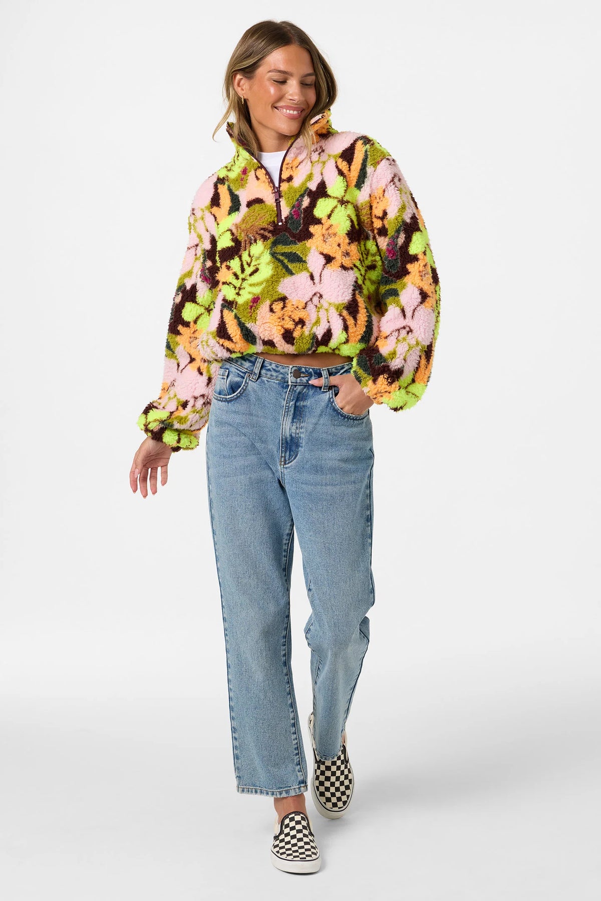 Kacey High Pile Chartreuse Jacket
