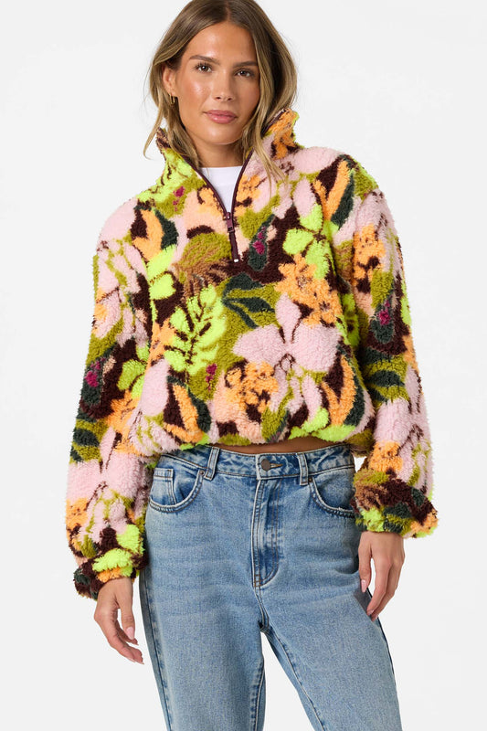 Kacey High Pile Chartreuse Jacket