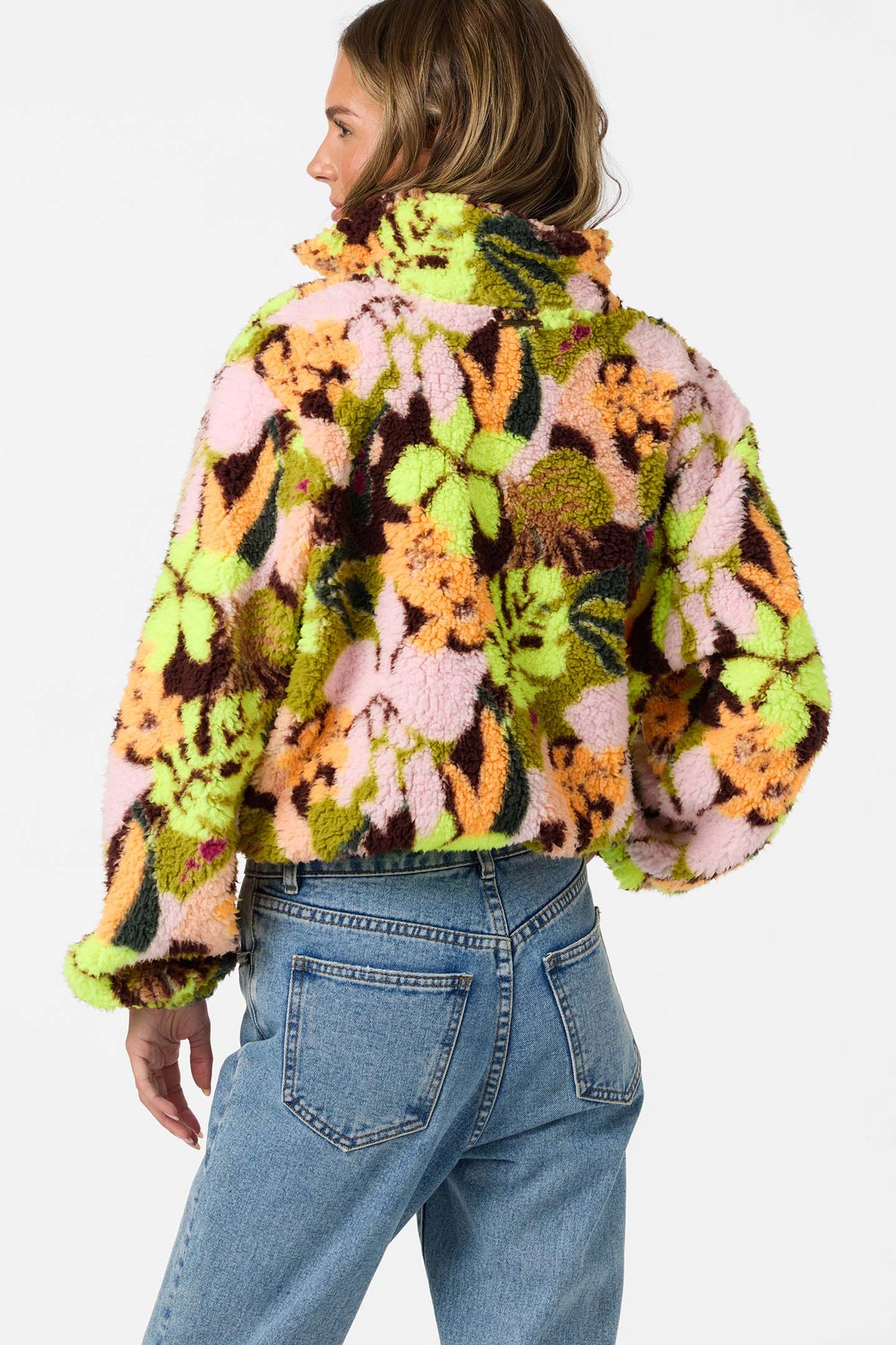 Kacey High Pile Chartreuse Jacket