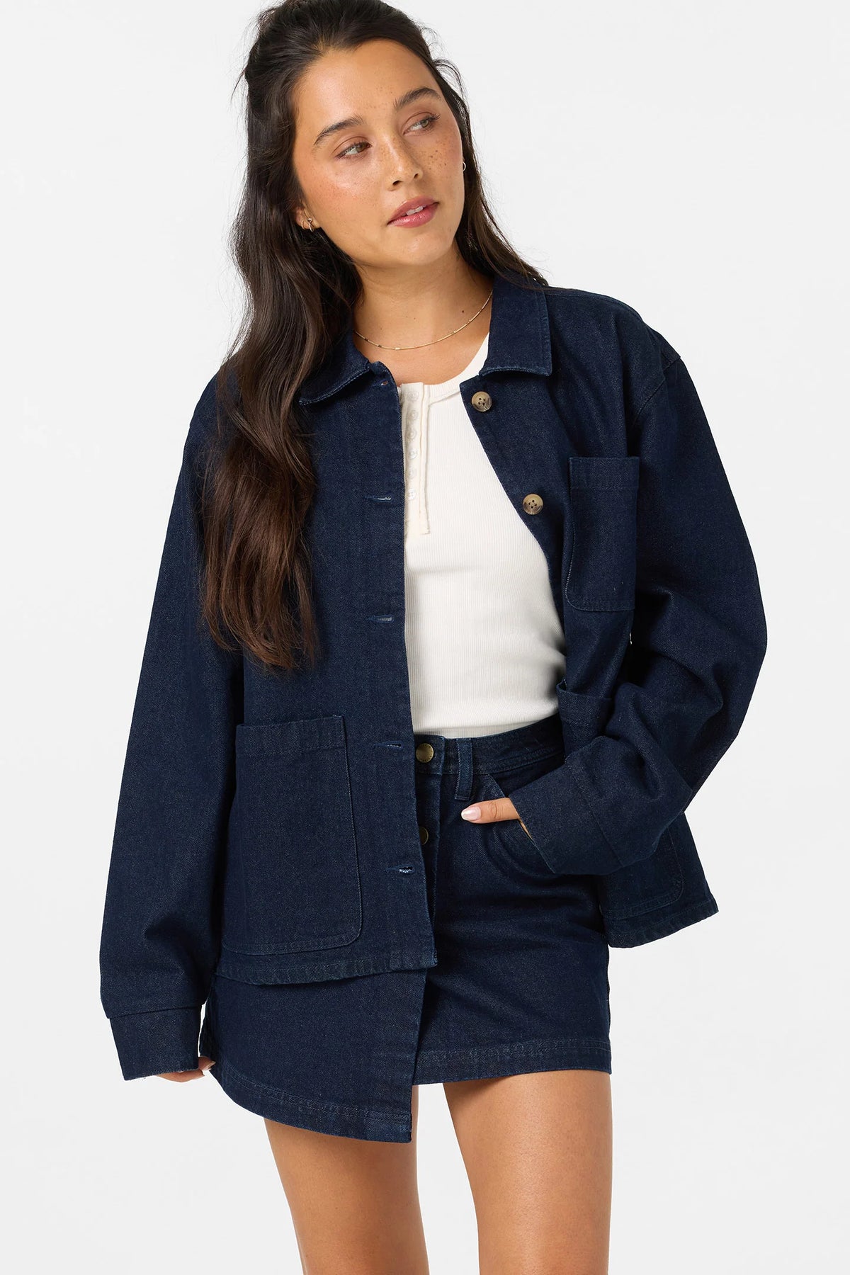chance dark denim jacket