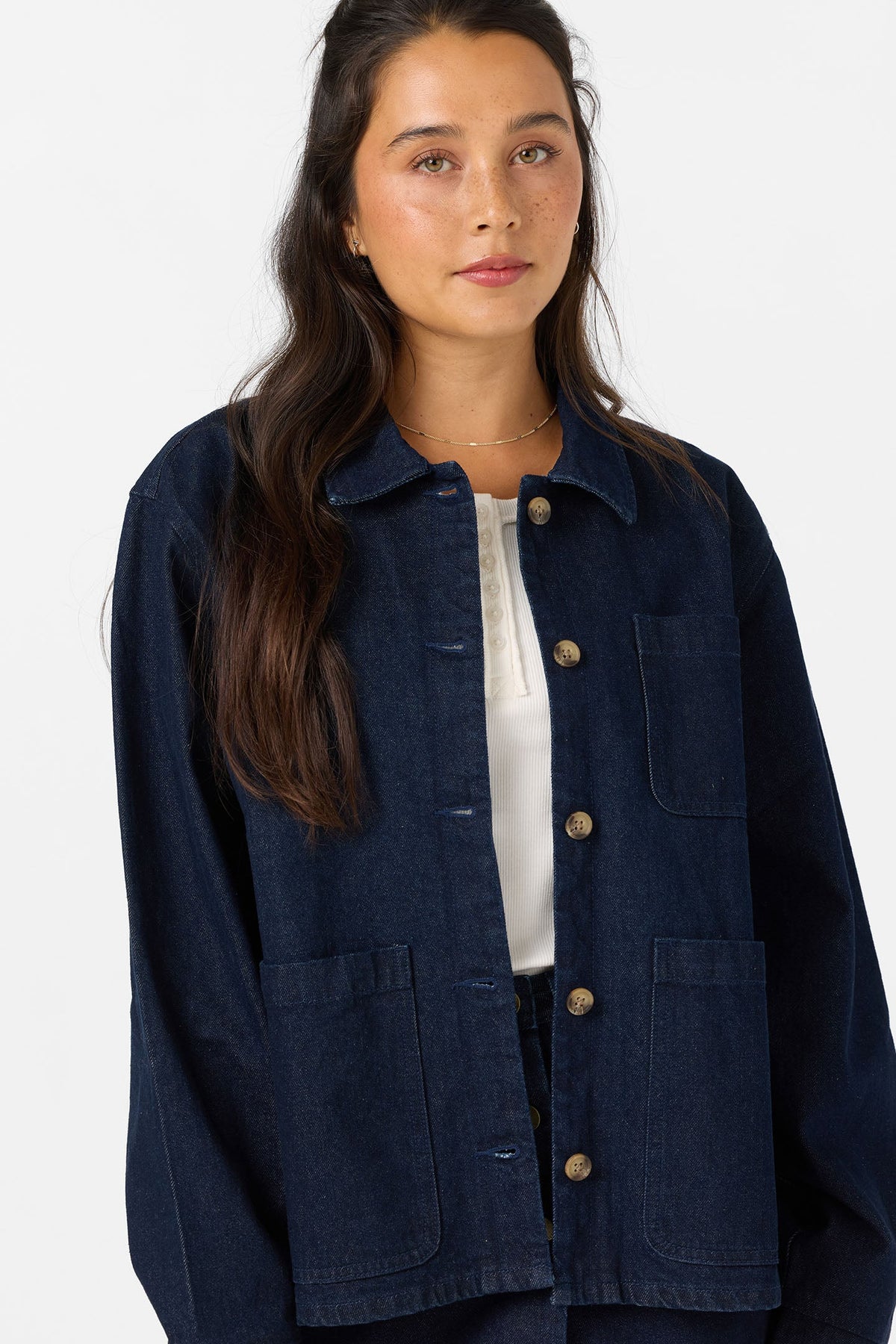 chance dark denim jacket