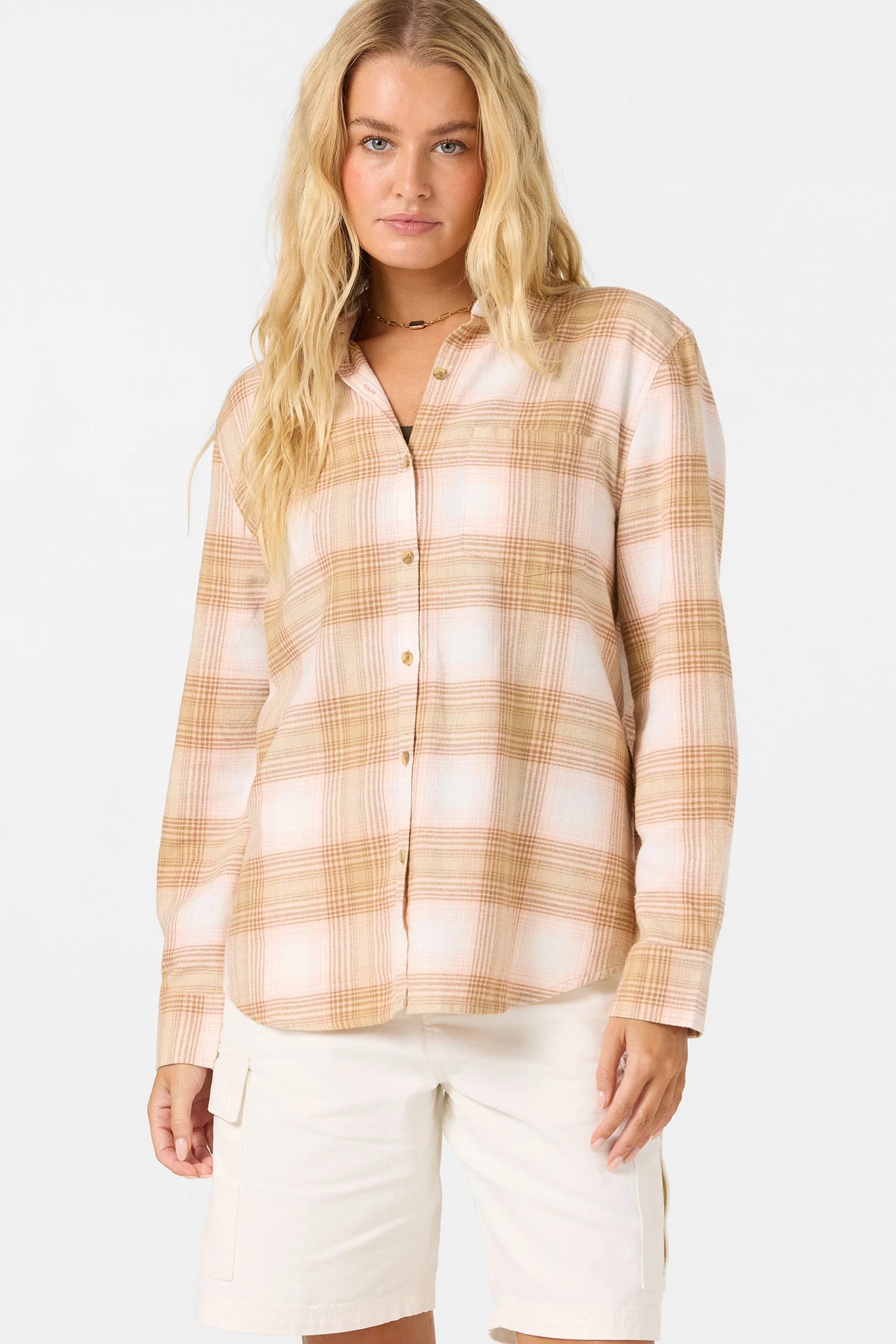 logan flannel pale pink