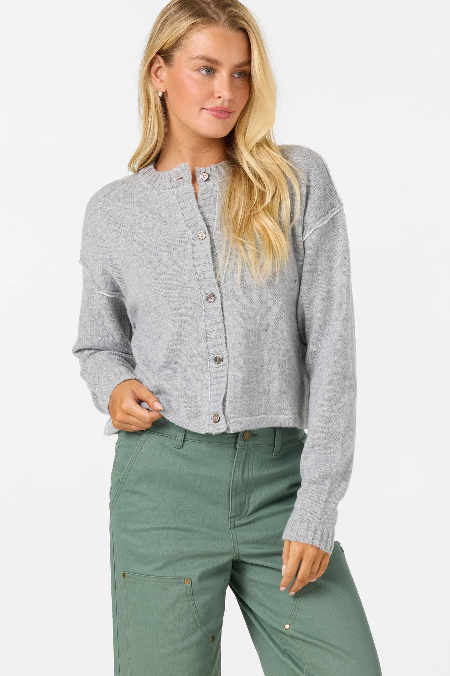 calder gray cardigan