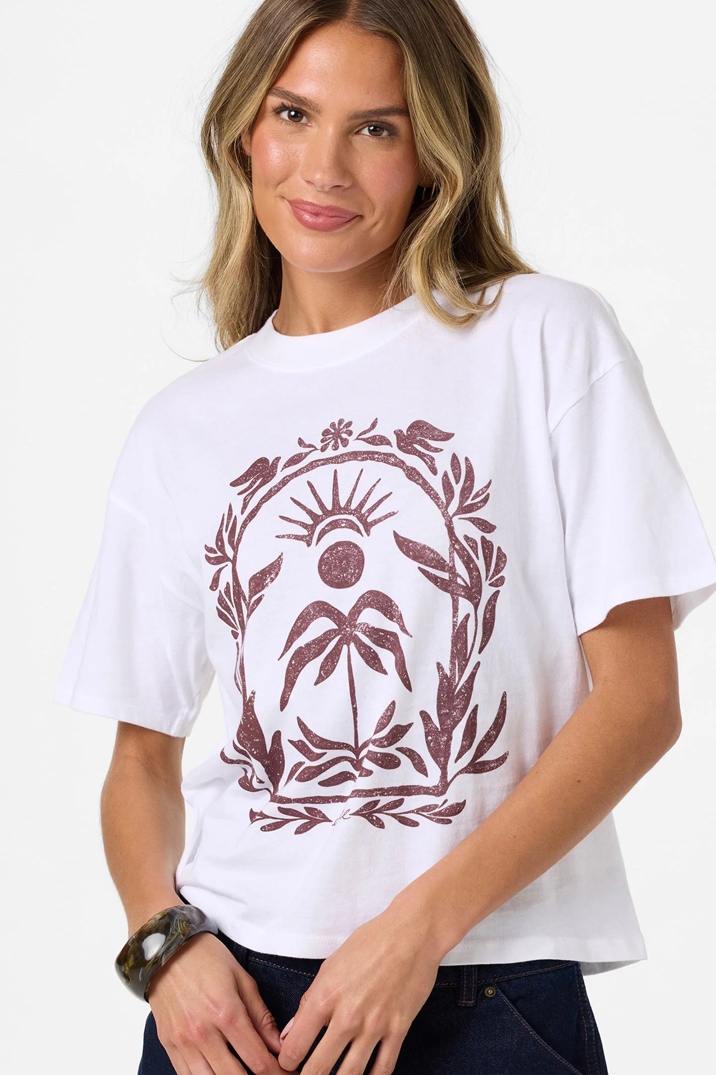 framed flora easy tee