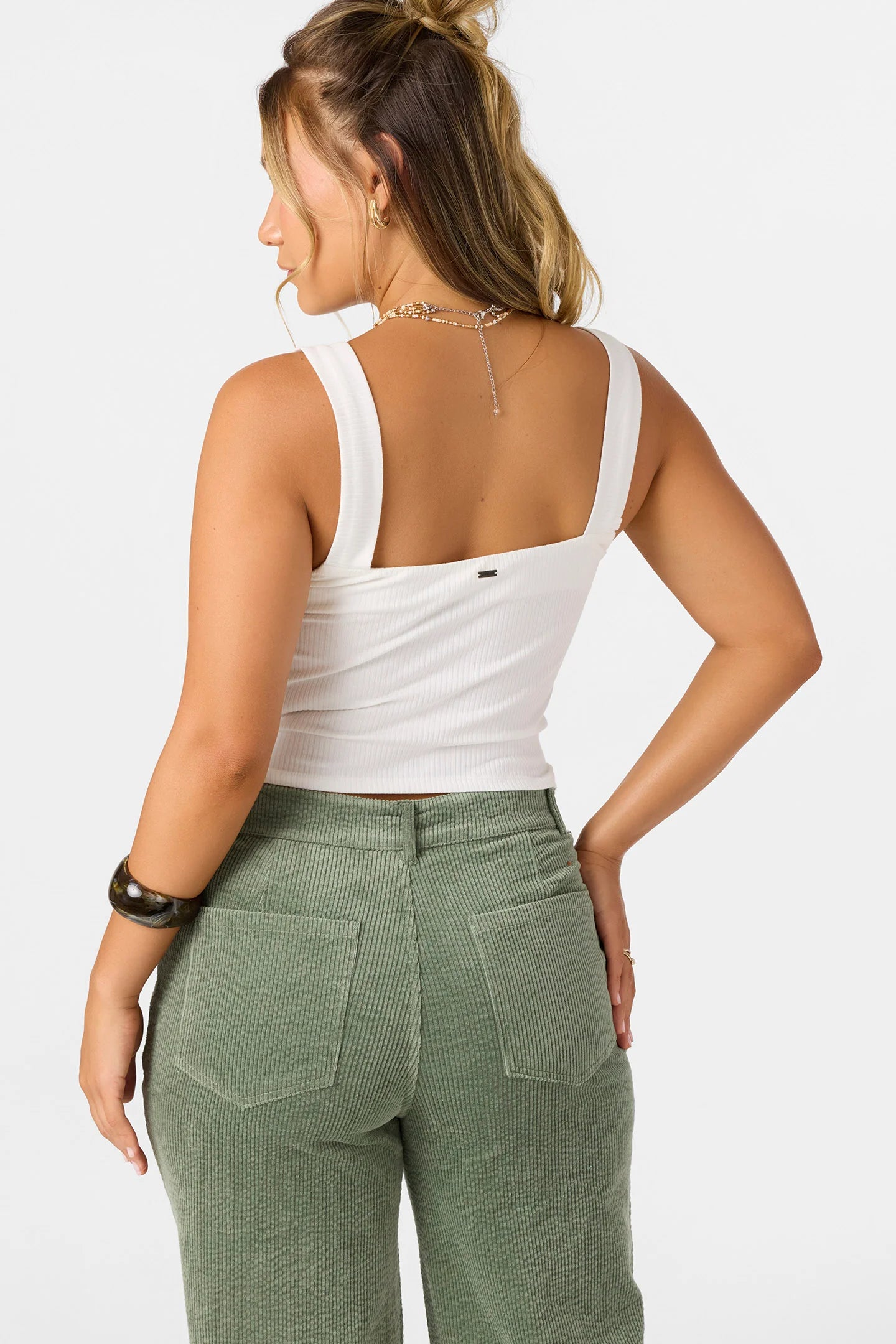oneill vanessa square neck tank striped