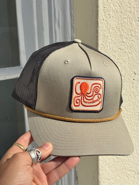 woodees octopus mesh snap back