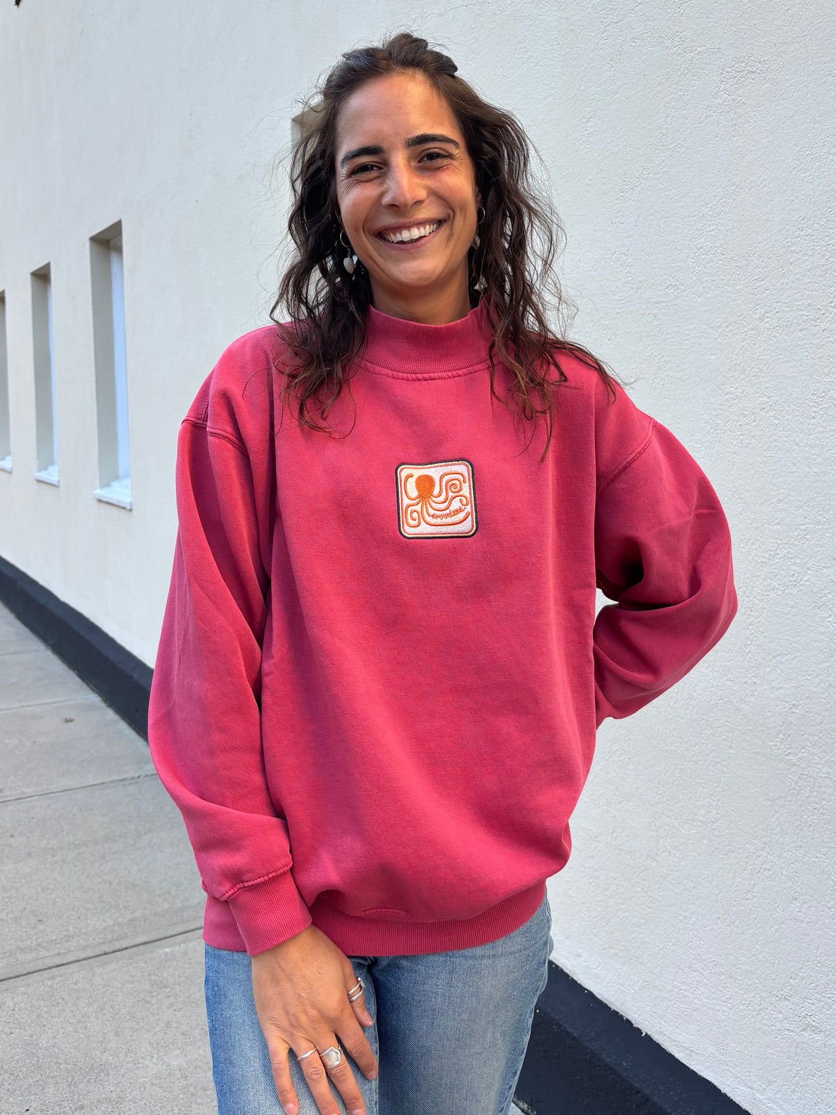 woodees octopus mock neck