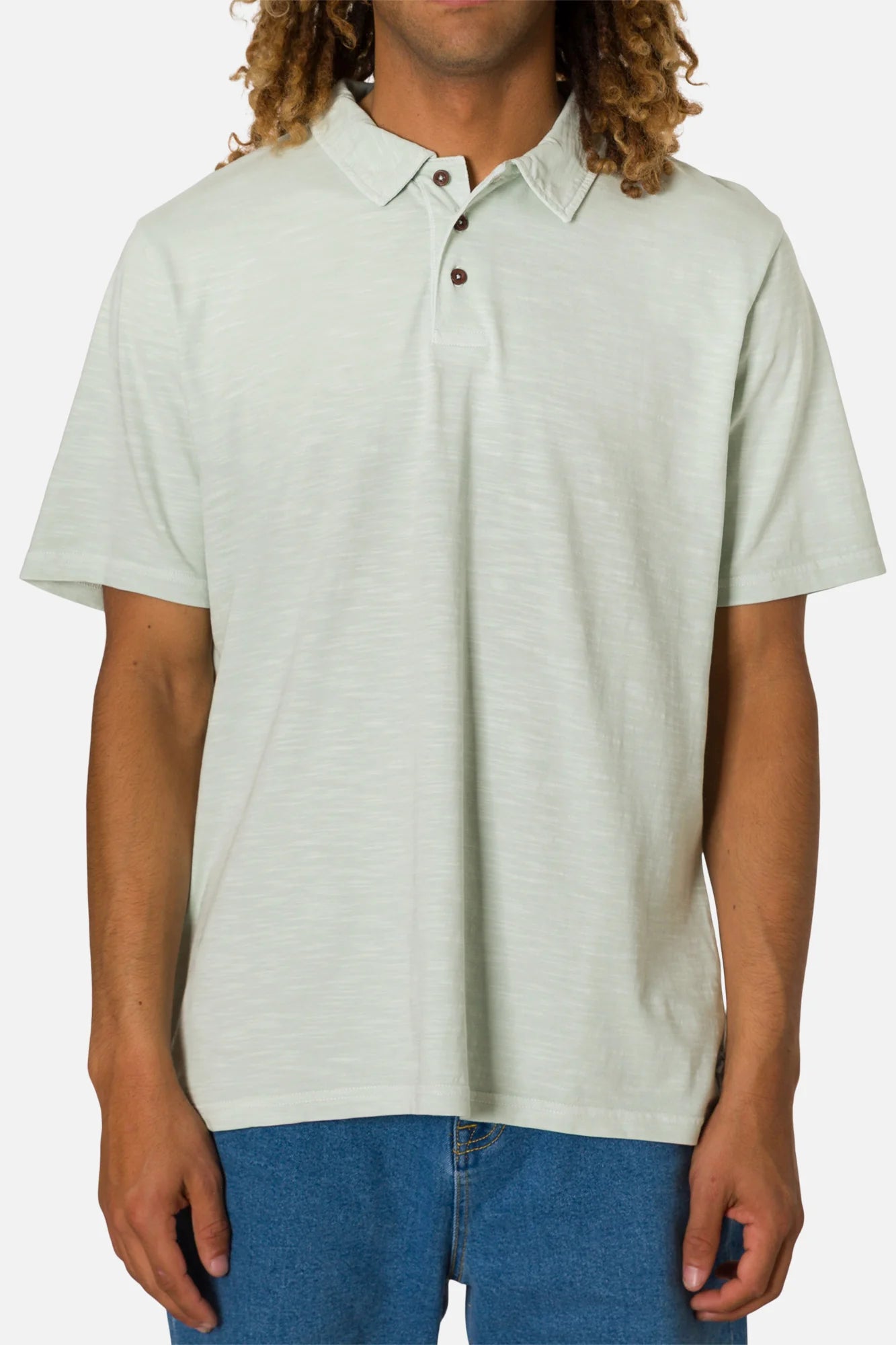 slub polo 3 button