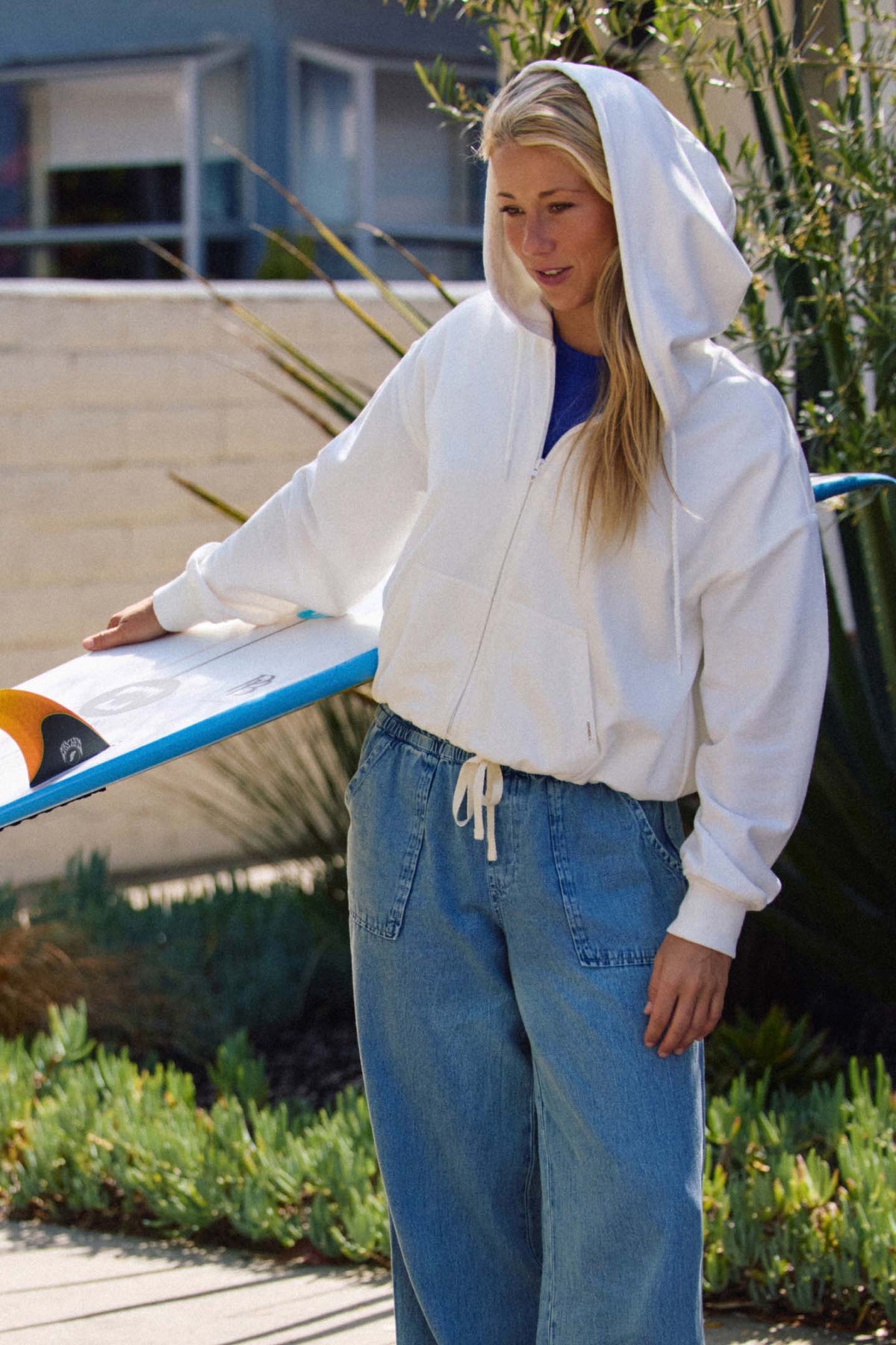 mae bubble hem hoodie