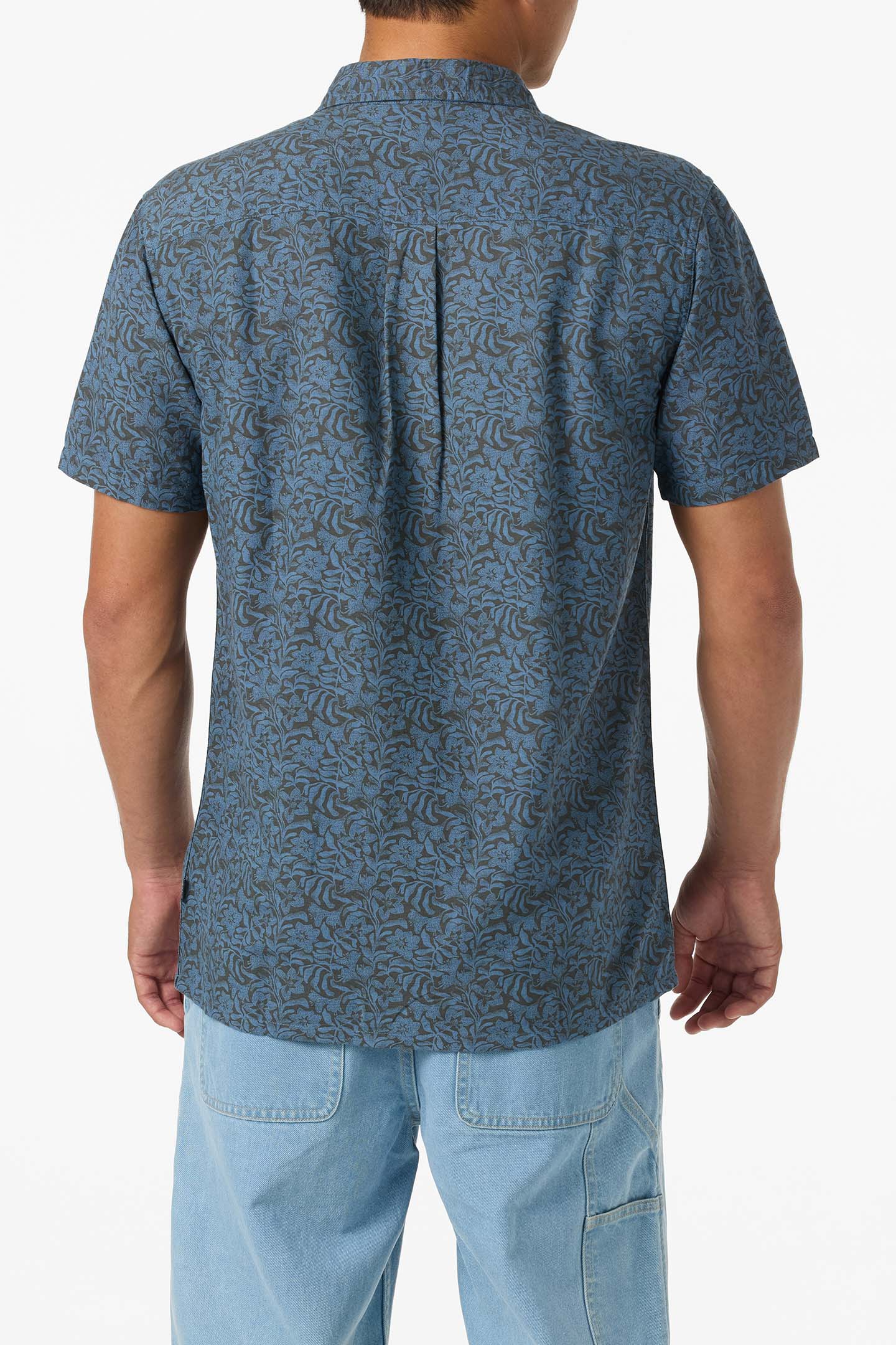 og print buttondown blue