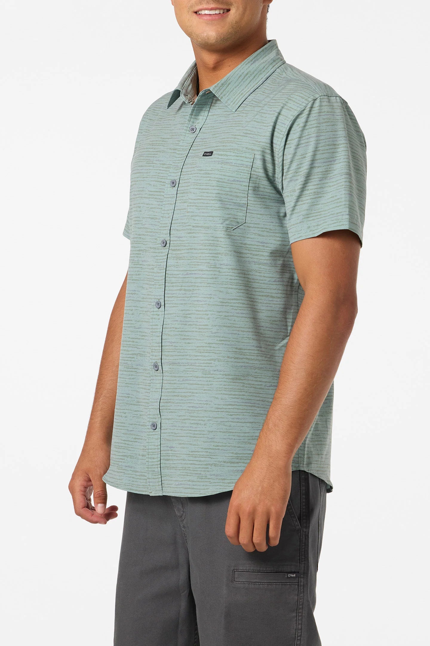 oneill trvlr upf stripe sage
