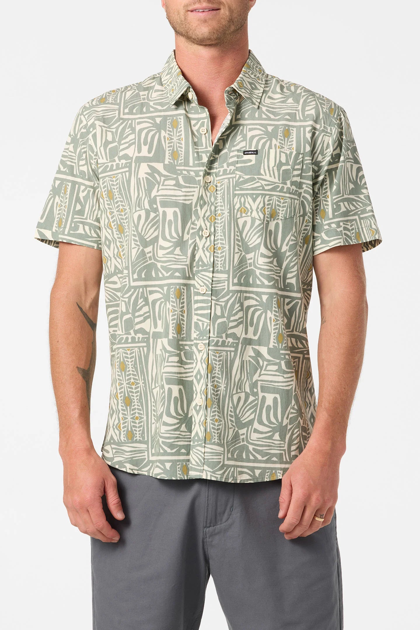 oneill oasis woven button down