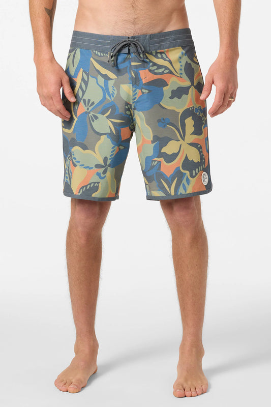 og print scallop boardshort