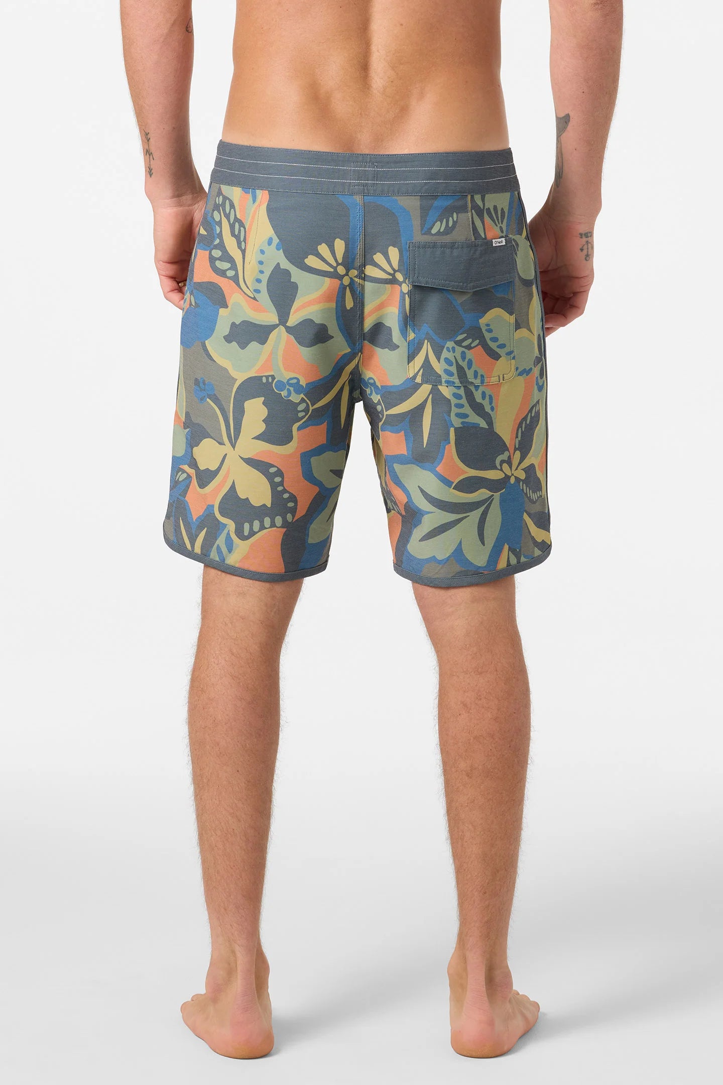 og print scallop boardshort