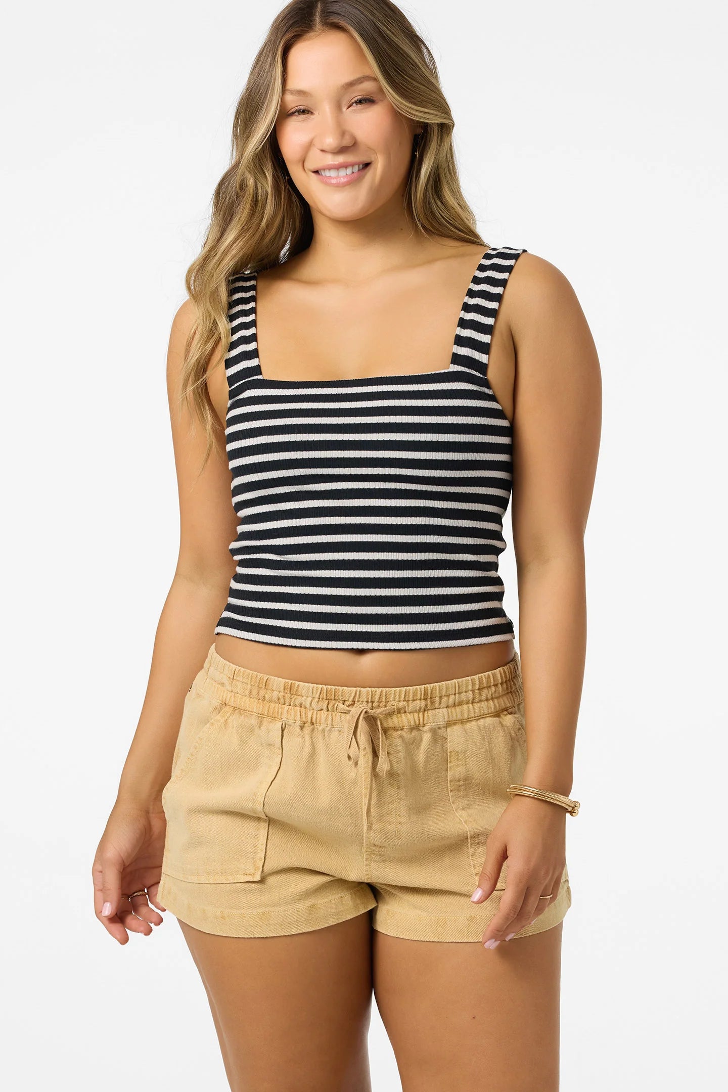 vanessa mini stripe tank black