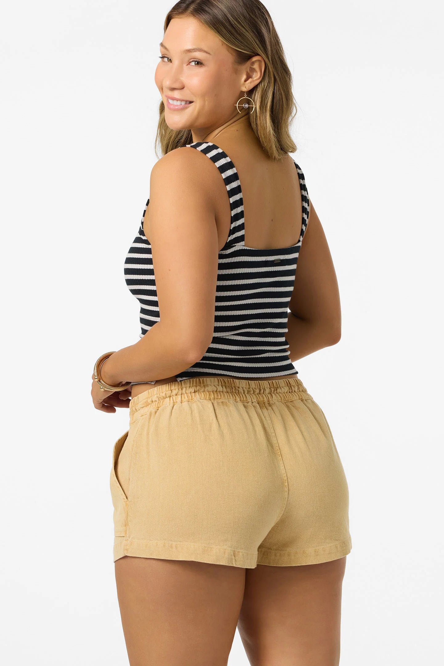 vanessa mini stripe tank black
